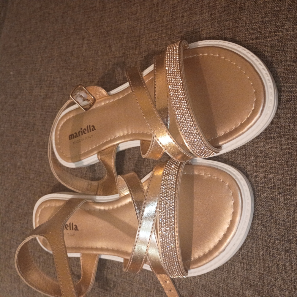 Ariella Shimmering Gold Kids Sandals